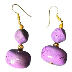 Vintage Purple Stone Statement Tier Drop Earrings – Bohemian Bold IndieSleeze